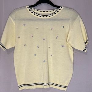 Vintage Floral Knit Top